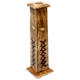 2x Box of 2 Tapered Incense Tower - Mango Wood