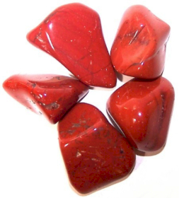 24x L Tumble Stones - Jaspe Rojo