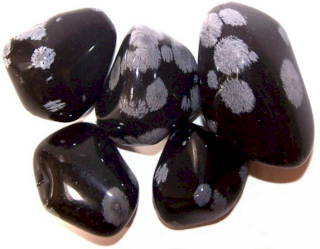 24x L Tumble Stones - Obsidian Nevada