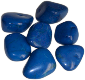 24x L Tumble Stones - Howlita Azul