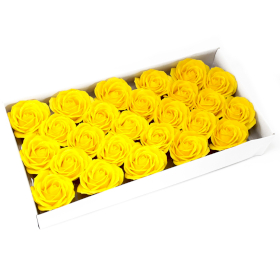 25x Flores manualidades deco grande - amarillo