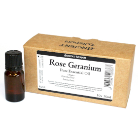 10x Geranio Rosa Aceite Esencial-Sin Etiqueta 10ml
