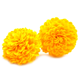 28x Flor de Jabón Artesanal - Crisantemo Pequeño - Amarillo