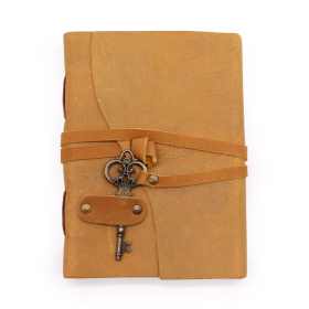 Cuaderno de Cuero con llave  - 200 páginas - 13x18cm